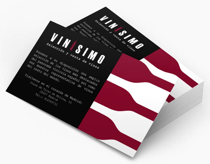 tarjeta de visita tienda de vinos